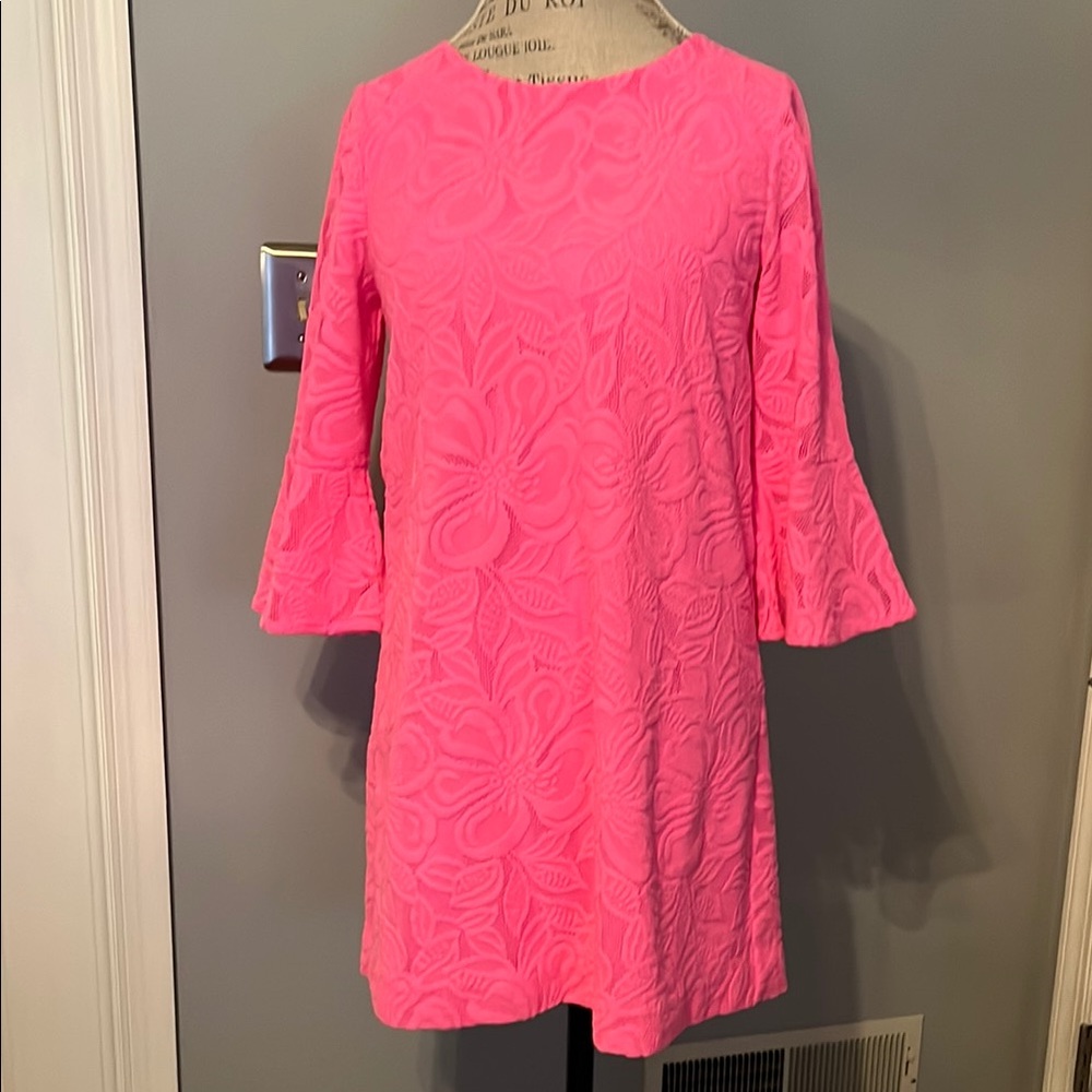 Lily Pulitzer Ophelia Lace Swing Shift Dress in Prosecco Pink